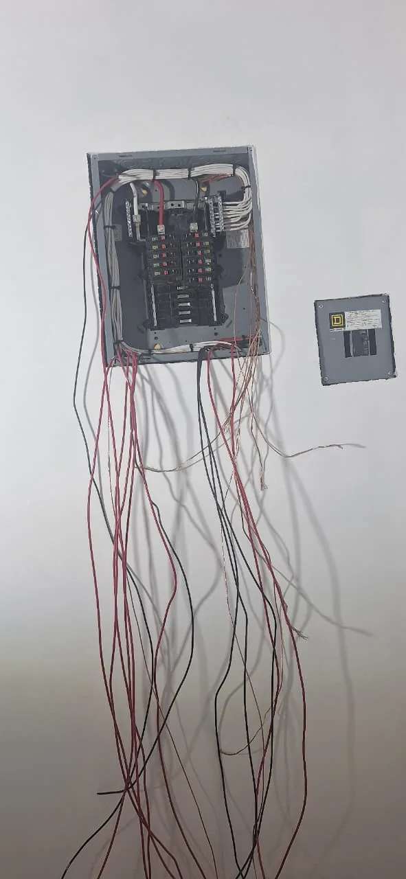 Centro de carga antes de ordenar cableado / Load center before cable organization